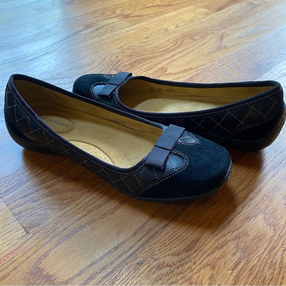 Naturalizer Women’s Black Cordo Ballet Flats Size 7.5 W - Picture 1 of 6